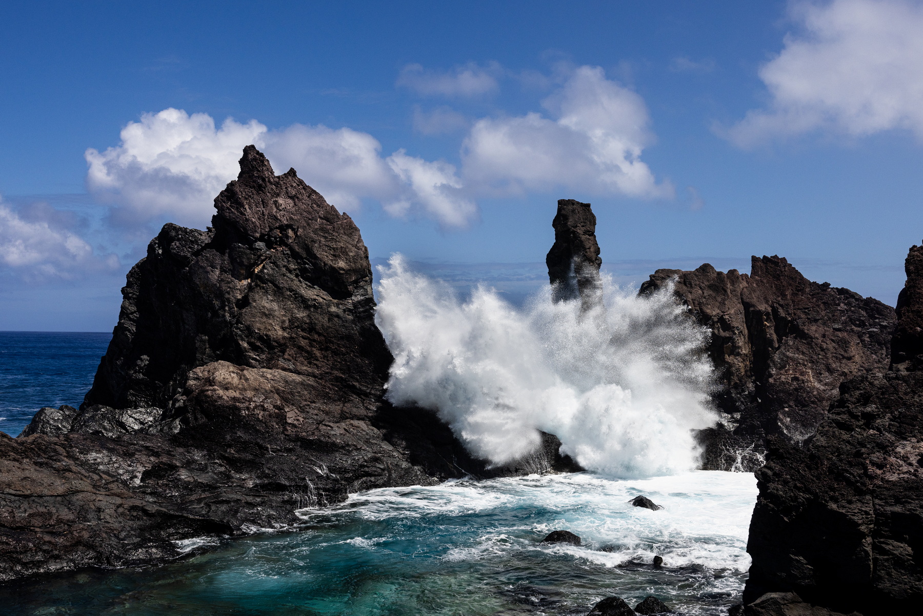 Volcanic coastline